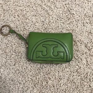 Green leather Tory Burch wallet